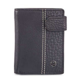 cartera piel  marrón con cierre Simón frontal